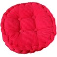 thumbnail image 1 of Cojín de silla, relleno grueso, acolchado, redondo, para comedor interior y exterior, cojín redondo, color rojo rosa, 1 of 5