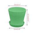 thumbnail image 3 of Fareti 5.5 Inch Plant Pots, Small Flower Pots for Indoor Plant Pot Succulent Pot with Drainage Planters for Indoor Plants, Green, 3 of 5