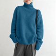 thumbnail image 6 of Misright Women's Turtleneck Sweater, Long Sleeve Knit Pullover with Soft Warm Design for Winter, 6 of 9