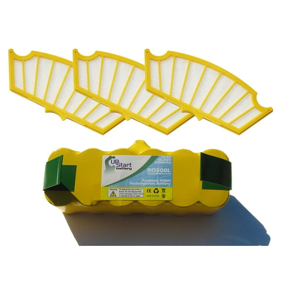 iRobot Roomba 532 Pet Series Battery and Filter - Kit Includes iRobot 1 Battery and 3 Filter