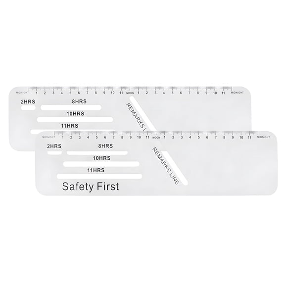 MUKA Plastic Truck Logbook Rulerr, 6.7 in, 2 Count