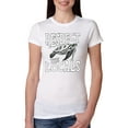 thumbnail image 2 of Wild Bobby Respect The Locals Save Our Oceans Turtle Animal Lover Women Slim Fit Junior Tee, White, Large, 2 of 6
