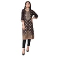 thumbnail image 1 of Pakistani Indian Kurtis for Women Indian Style M to Plus Size Soft Linen Fabric (2X-Large, Dark Violet - 922S1), 1 of 6