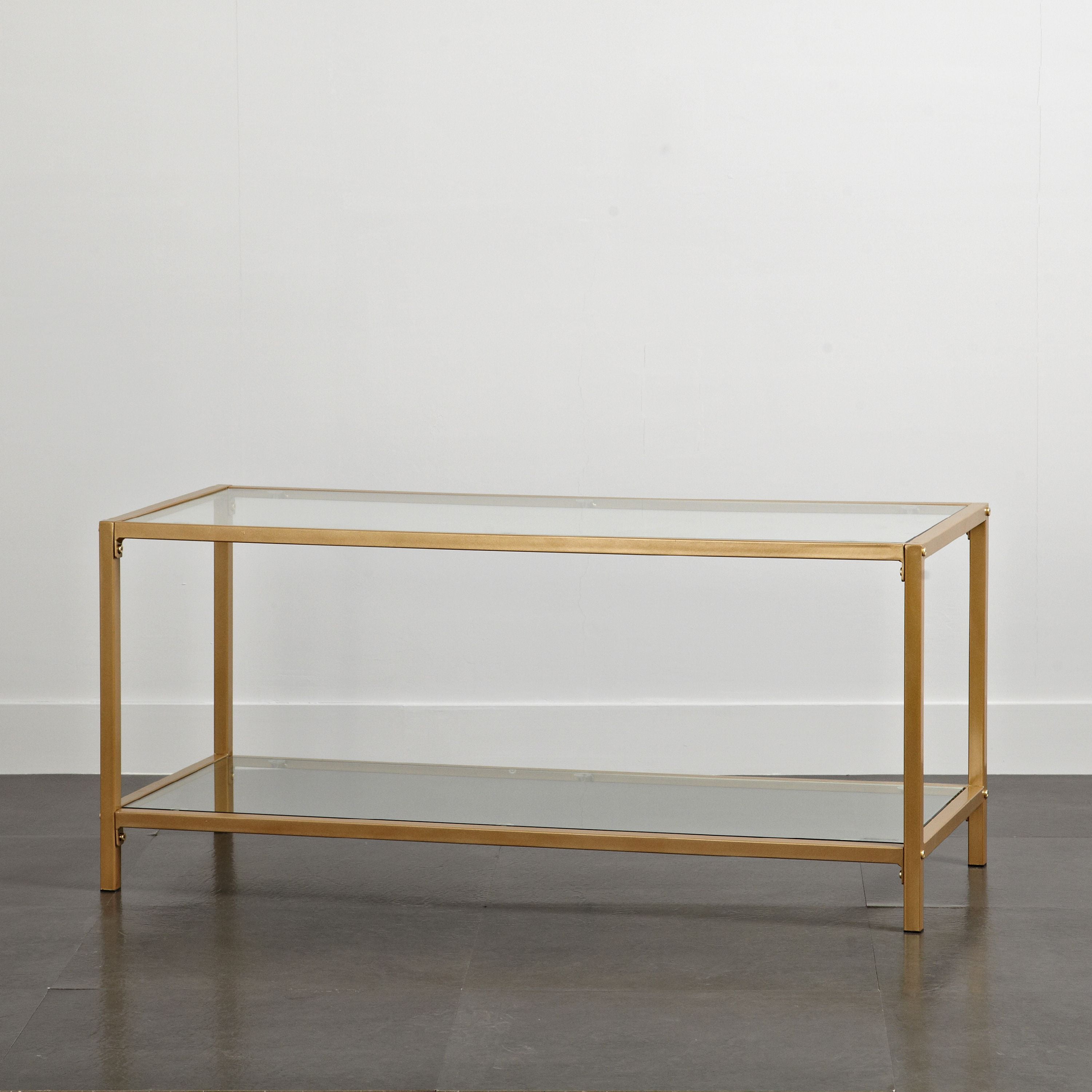 Stylehouse Tempered Glass and Metal Dining Table, Small