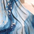 thumbnail image 3 of Blue White Gold Marble Pattern Blanket,Comfortable Soft Flannel Throw Blanket,All Season,Warm Lightweight Blankets for Sofa Bed Couch Living Room Chair,50"x60", 3 of 4