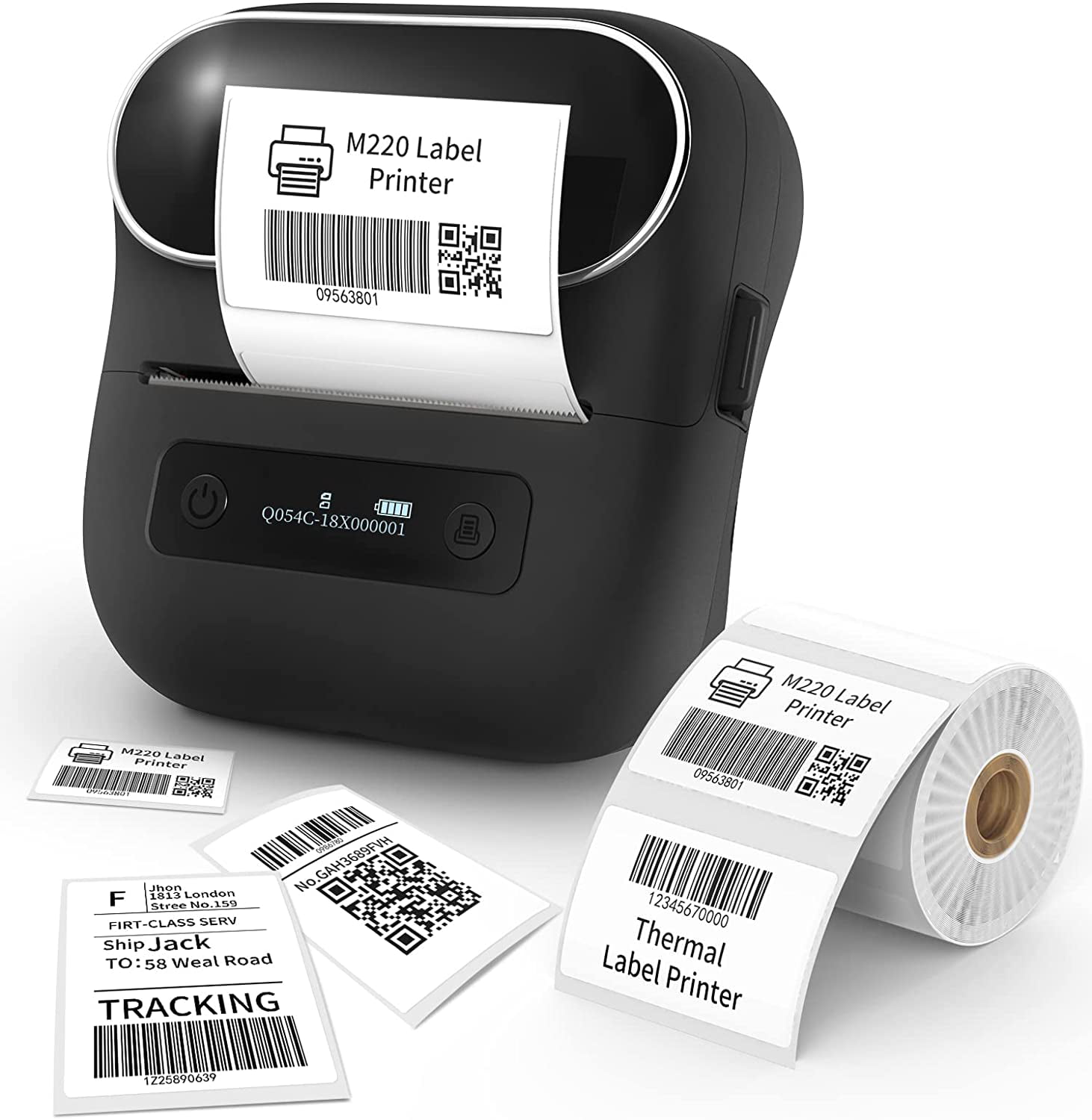 Address Label Maker Supports iPhone/iPad/iOS/Android Crafts Product MUNBYN Portable Thermal Label Printer for Office Clothing Jewelry Mobile Bluetooth Label Maker Bottle QR Barcode Home 