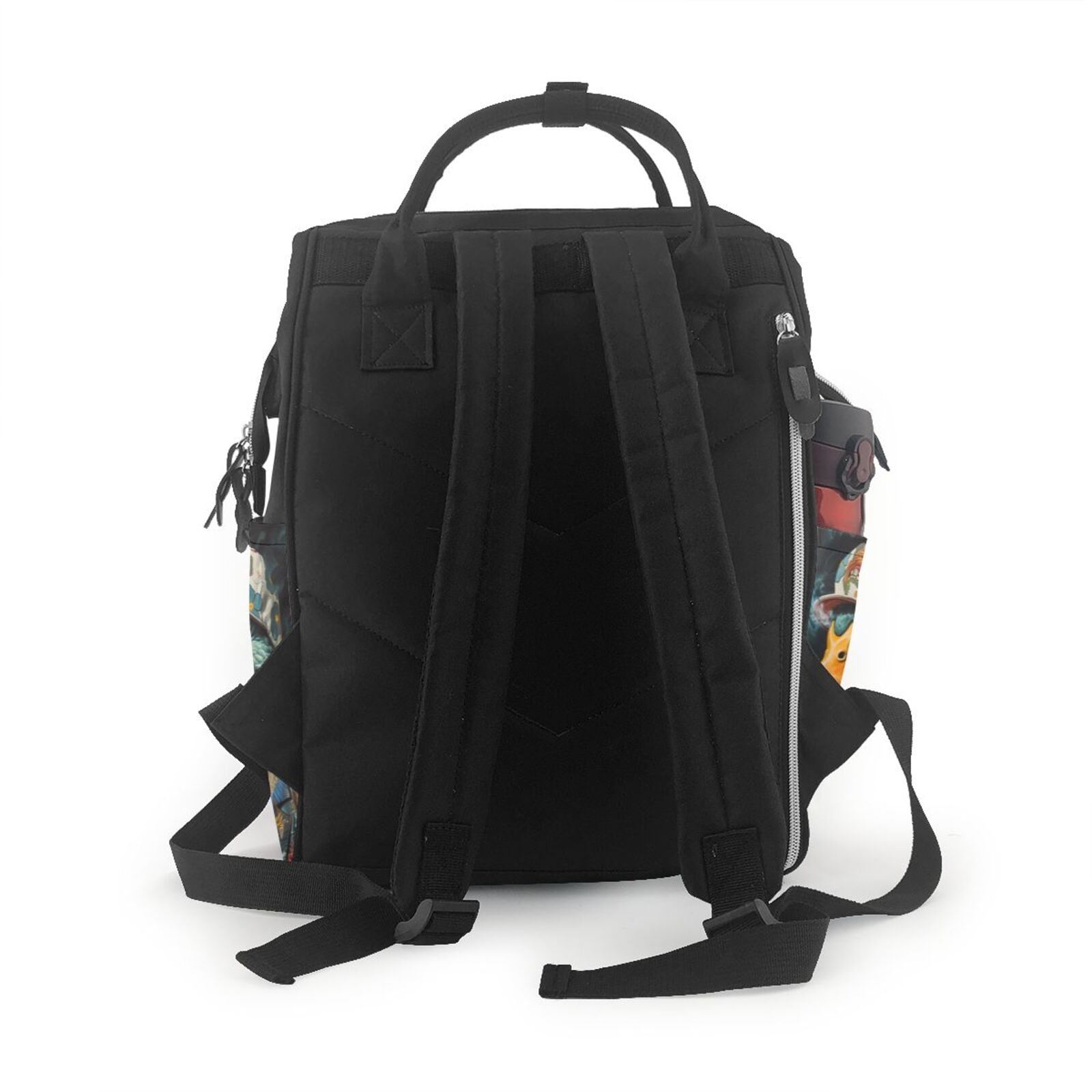 Fuzoiu Hip-Hop Duck Print Diaper Bag Backpack,Baby Essentials Travel Tote,Multi function Waterproof Diaper Bag, Travel Essentials Baby Bag - Unisex