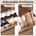 thumbnail image 3 of HOMMPA Shoe Cabinet with 2 Flip Drawers, Farmhouse Wood Shoe Storage Cabinet,5-Tier Customizable Storage Freestanding Narrow Shoe Rack Organizer with Metal Legs for Entryway, Hallway, Brown, 3 of 13