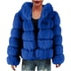 thumbnail image 2 of Pntutb Mujeres Damas Cálido Faux Furry Coat Chaqueta Invierno Sólido Cuello en V Prendas de abrigo Flash Picks Pntutb Pntutb-6999, 2 of 5