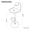 thumbnail image 2 of Juego de 4 Sillas de Bar Mirel Giratorias Color Blanco, 2 of 9