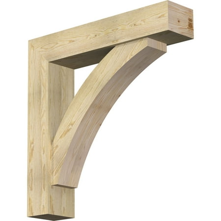 

Ekena Millwork 8 W x 38 D x 38 H Thorton Block Rough Sawn Bracket w/ Offset Brace Douglas Fir