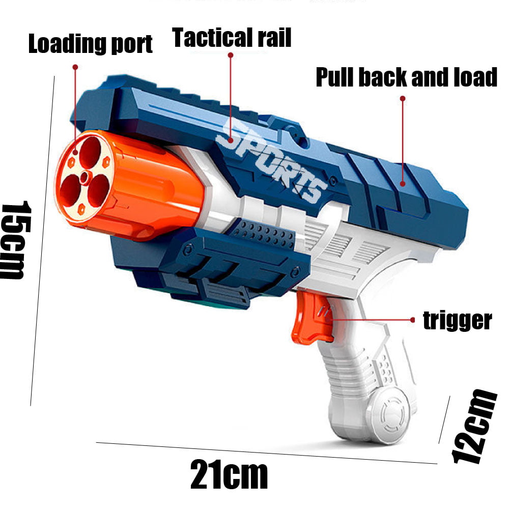 Skediz Dillard's Blaze Storm Soft Bullet Gun Shooting Gun Toys With 5 Foam  Bullets & 5 Suction Dart Bullets (Pack Of 10 Bullet Gun)- Plastic, Multi  Color : : Toys & Games