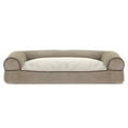thumbnail image 4 of FurHaven Pet Products Faux Fleece & Chenille Pillow Sofa Pet Bed for Dogs & Cats - Cream, Medium, 4 of 10