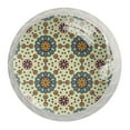 thumbnail image 1 of 4 Pcs Mandala Boho Indian Knobs for Kitchen Cabinet Cupboard Dresser Bookcase Drawer Pulls Handles Round Home Decor, 1 of 8