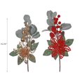 thumbnail image 2 of Cutout Poinsettia And Berry Spray - Set of 6, 2 of 3