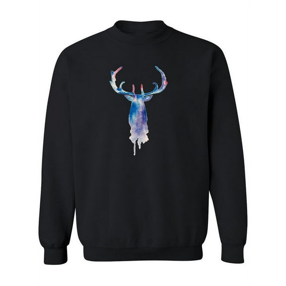 Watercolor Deer Sweatshirt Women -Image by Shutterstock, Female 3X-Large