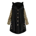 thumbnail image 2 of Women Winter Coat Fleece Jacket Women Pullover Hoodie Casual Fleece Cat Ear Hooded Sweatshirt Warm Winter Oversized Outwear Women's Coats Warm, 2 of 4