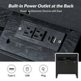 thumbnail image 4 of Modern Storage End Table with Hidden Drawer Charging Station Side End Table for Living Room Black, 4 of 6