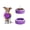 Purple, variant on Barkwow Birthday Cake Bowl Toy: Durable, Safe Fun Chew Toy for Heavy Chewers | Eco-Friendly Natural Rubber Dog Feeding Bow