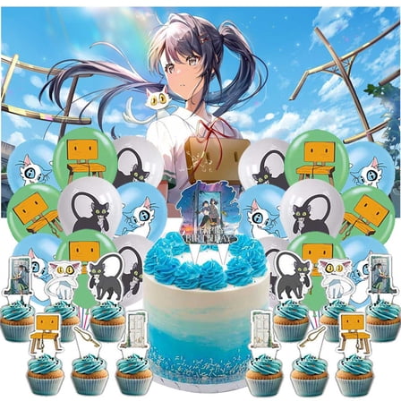 Suzume Party Supplies Latex Balloons Decor Banner Backdrop Kit Birthday Decorations