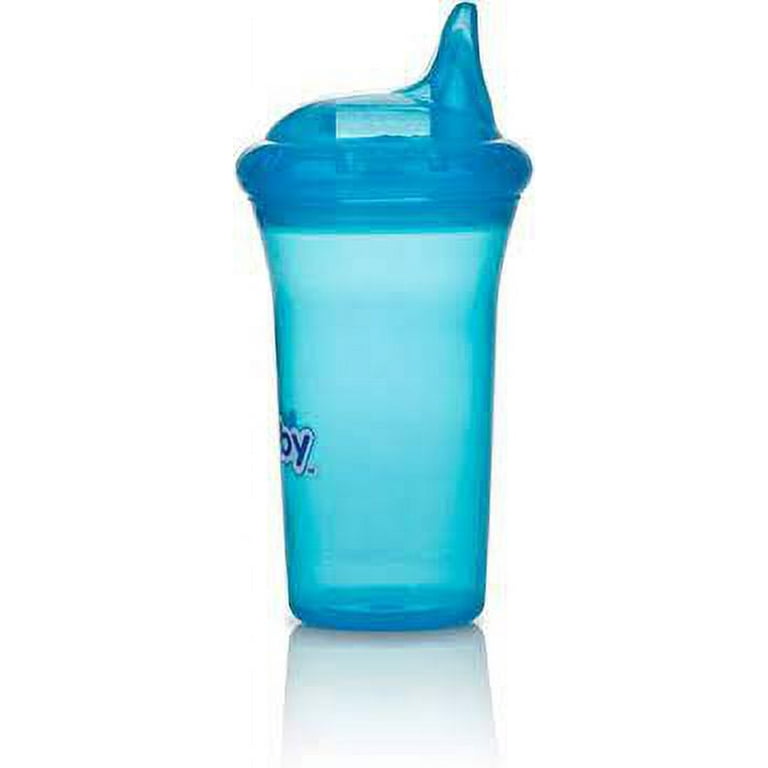 Nuby No Spill Cup With Reversible Valve, 9 Ounce ,Blue 