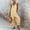 Yellow, variant on Pumxq Women's Summer Jumpsuits Striped Wide Leg Overall Casual Straps Button Loose Maxi Rompers with Pockets Black L