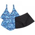 thumbnail image 3 of Women Plus SizeTankini Swimsuits Layered Ruffle Top with Boyshorts Three Piece Bathing Suits, 3 of 8