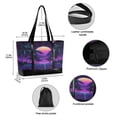 thumbnail image 2 of FORMRS Canvas Laptop Tote Bag for Women with 15.6" Computer Compartments Shoulder Handbag, Green Digital Art, 2 of 7