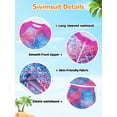 thumbnail image 3 of Usaibhir 3-10T Girls Summer Rash Guards Swimsuit Bathing Suit Long Sleeve Swim Shirts and Swim Shorts Set, 3 of 8