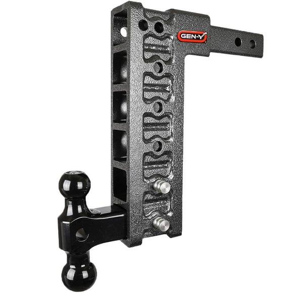GENY 2" Class IV, Drop Hitch & Versa-Ball Drop Hitch Adjustable Drop 12.5" Includes Versa Ball Mount
