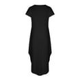 thumbnail image 5 of Pntutb Best Womens Summer Dresses Maxi Beach Short Sleeve V Neck Swing Dress With Pockets, 5 of 6
