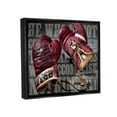 thumbnail image 3 of He Who Is Not Courageous Boxing Phrase Sports Graphic Art Jet Black Framed Art Print Wall Art, 3 of 6