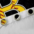 thumbnail image 4 of Feelyou Cartoon Baseball Print Curtains Pack of 2 (42x84 Each), Monogrammed B Curtains Blackout, Black Gold Stripes Abstract Bedroom Curtains, Window Curtains Home Decor, 4 of 6