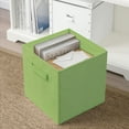 thumbnail image 2 of YOYTOO 6 Pack Foldable Fabric Cube Storage Bins, 11" Collapsible Cube Organizer Baskets Bins, Green, 2 of 7