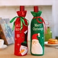 thumbnail image 4 of Bearachild Funda para botella de vino, manga de Navidad, Santa Claus, muñeco de nieve, hogar, de comedor, ropa de lentejuelas, fundas de champán, Kits de decoración para fiestas Rojo Bearachild HA068082-02, 4 of 6