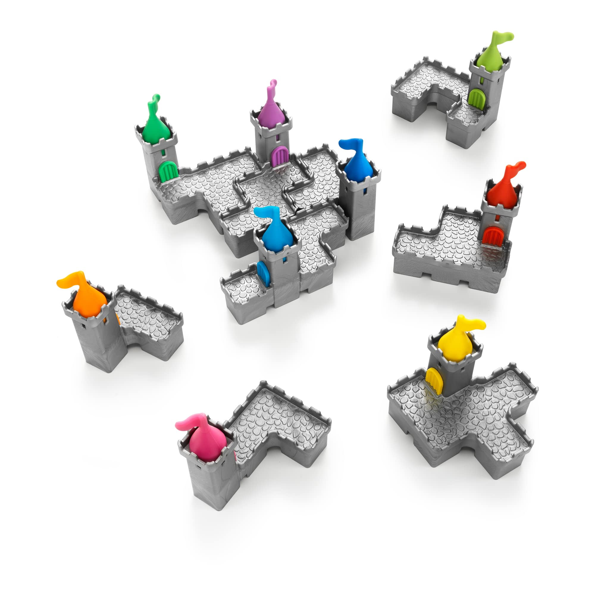 SmartGames Tower Stacks Castle Building Game with 80 Challenges for Ages 8-Adult