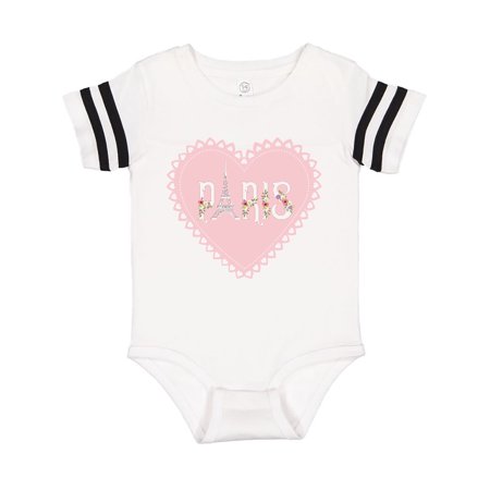 

Inktastic Cute Paris Valentine s Day Heart with Flowers Gift Baby Boy or Baby Girl Bodysuit