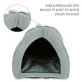 thumbnail image 5 of SUSSEXHOME Pets 16.6 x 16.5 x 16.5 Inches Washable Pet Tent Bed - Cozy Covered Medium Cat Bed and Dog Igloo Bed - Dog Cave Bed and Cat House for Indoor Cats - GRAY, 5 of 8