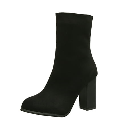 

NECHOLOGY Women Rain Boots Size 8 Shoes Zipper Boots Fashion Boots Platform Wide Width Boots for Women Size 11 Black 7.5