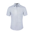 thumbnail image 1 of INSPIRE CHIC Men's Short Sleeves Polka Dots Button Down Shirt White 50, 1 of 7