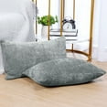 thumbnail image 2 of PiccoCasa Set of 2 Soft Water Repellent Throw Pillow Covers Light Gray 12x20 Inch, 2 of 7