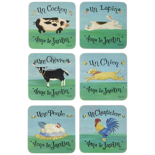 Dans Le Jardin Coasters Set Of 6 Set Of 6 Coasters By Pimpernel Walmart Com
