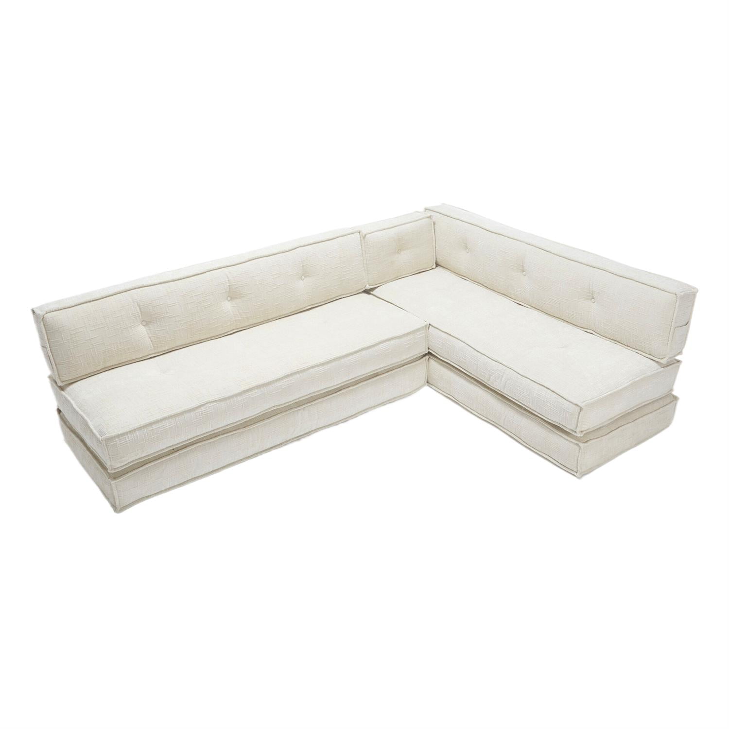 Demi Bonn 78" Versatile Chenille Sectional Sofa with Side Pocket, Modern Couch for Living Room, Customize Layout to Fit Any Space, White