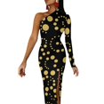 thumbnail image 1 of Colorful Polka Dot Maxi Dress Long Sleeve Abstract Party Bodycon Dresses Autumn Retro Dress Woman Custom Vestidos, 1 of 5
