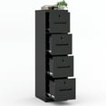 thumbnail image 5 of 4-Drawer Black File Cabinet Modern Vertical Design with Lock Heavy-Duty Security for Home Office Locking Metal Storage for Letter/Legal/A4/F4 Documents, Assembly Required, 5 of 6