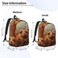 thumbnail image 2 of Easygdp Rose Cute Guinea Pig Mochila de Lona Resistente para Laptop, Compatible con Laptops de 15 a 17 pulgadas, Ideal para Escuela, Trabajo y Viajes-Small, 2 of 5