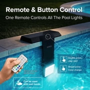 SANSI Solar Underwater Pool Light 20-Color 3-Mode LED Remote Controlled Above-Ground 1-Pack