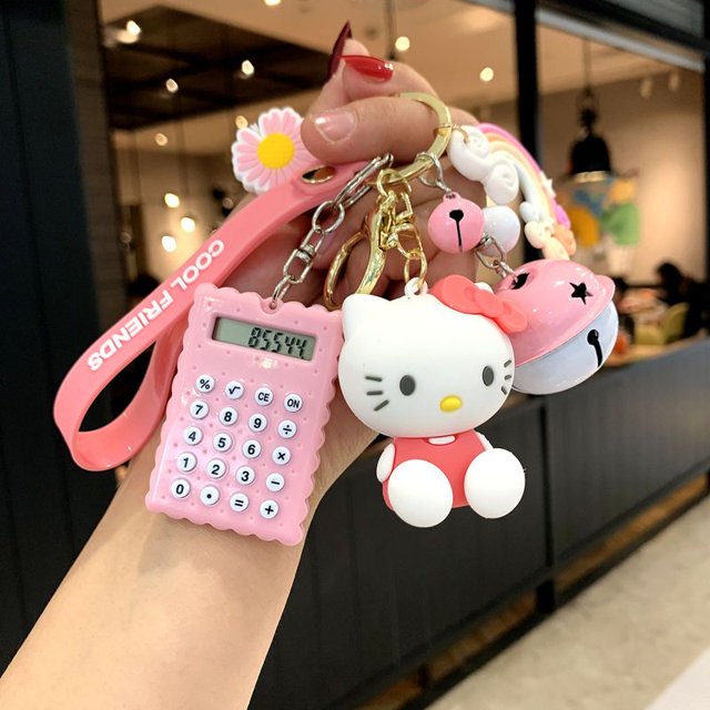 Hello kittyKT-Llavero con forma de gato para mujer, colgante creativo, bonito, rojo, de dibujos animados, para bolso de pareja, joyería, venta al por mayor Fivean unisex