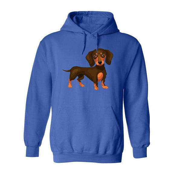 Cute Dachshund Drawing Hoodie Women -SPIdeals Designs, Female Large