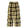 thumbnail image 2 of JOANKDMI Tween Girls Plaid Pajama Size 11-12 Pants Warm Fleece Fuzzy Lounge Bottoms Winter Thick Sleepwear Elastic Waist Comfy Cold Weather Relaxed Fit Sleep Trousers Home, 2 of 5